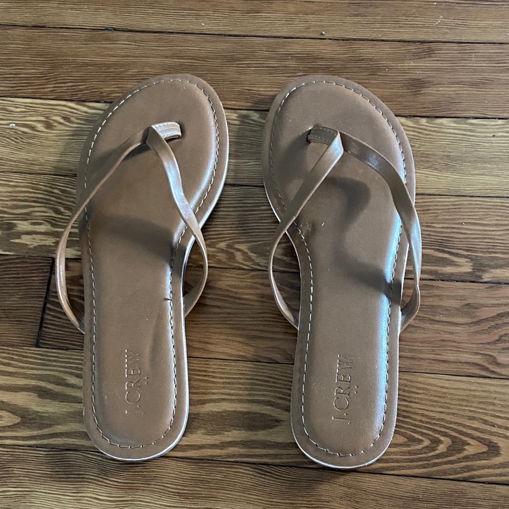 J Crew Brown Flip-Flop Sandals